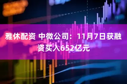 雅休配资 中微公司：11月7日获融资买入652亿元